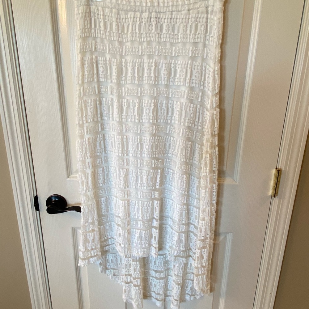 Ivory Lace Hi Low Skirt